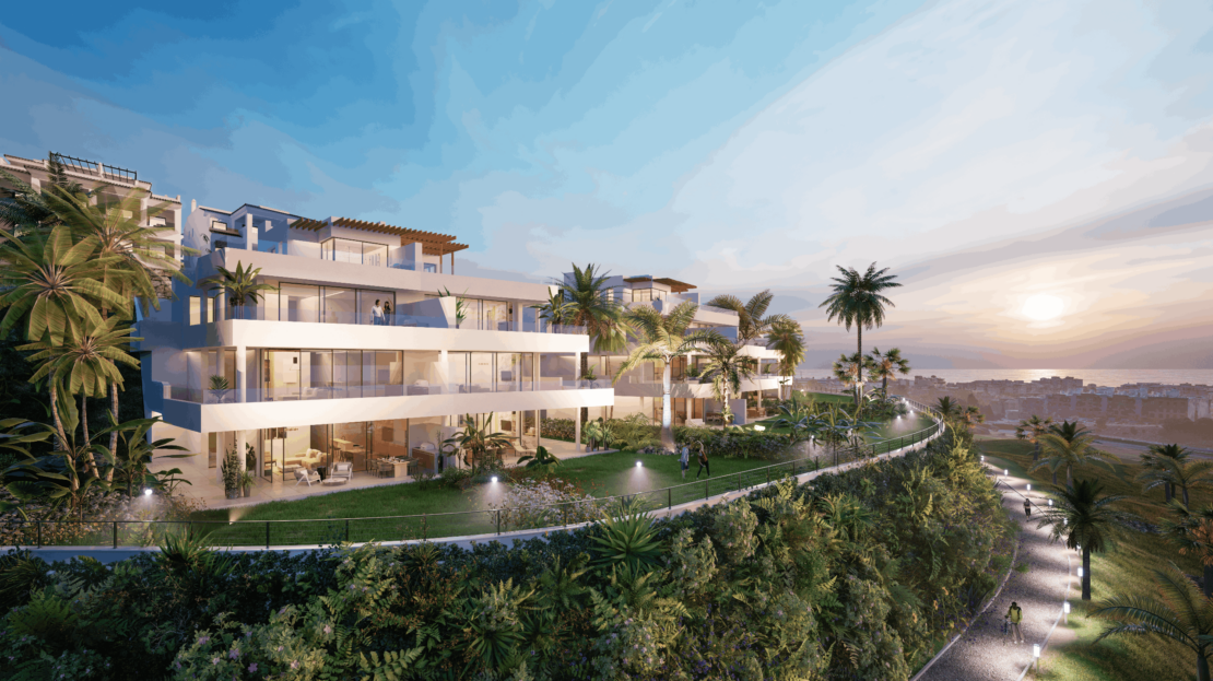 Luxurious apartments and penthouses with stunning views at Mirador de Estepona Hills.